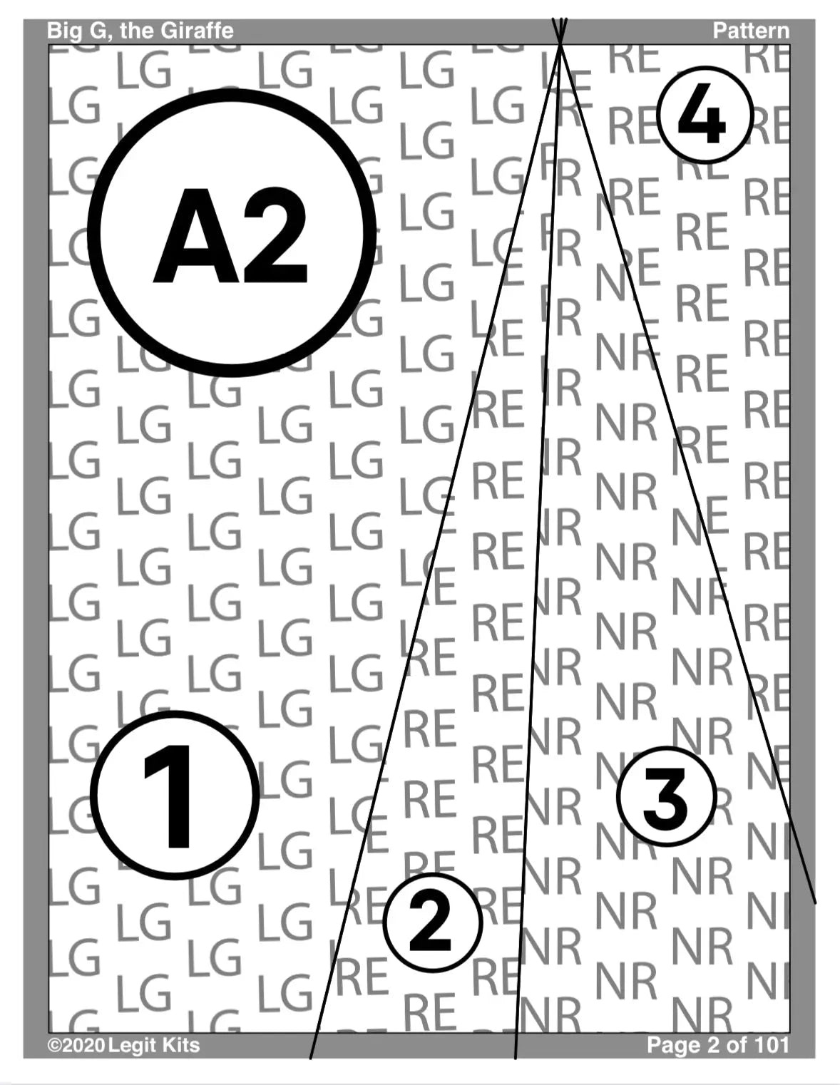 Big G the Giraffe Pattern Legit Kits