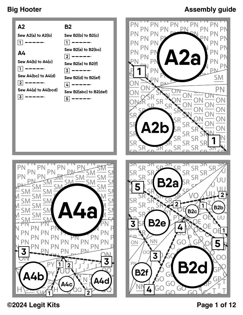 Big Hooter Quilt Kit Legit Kits