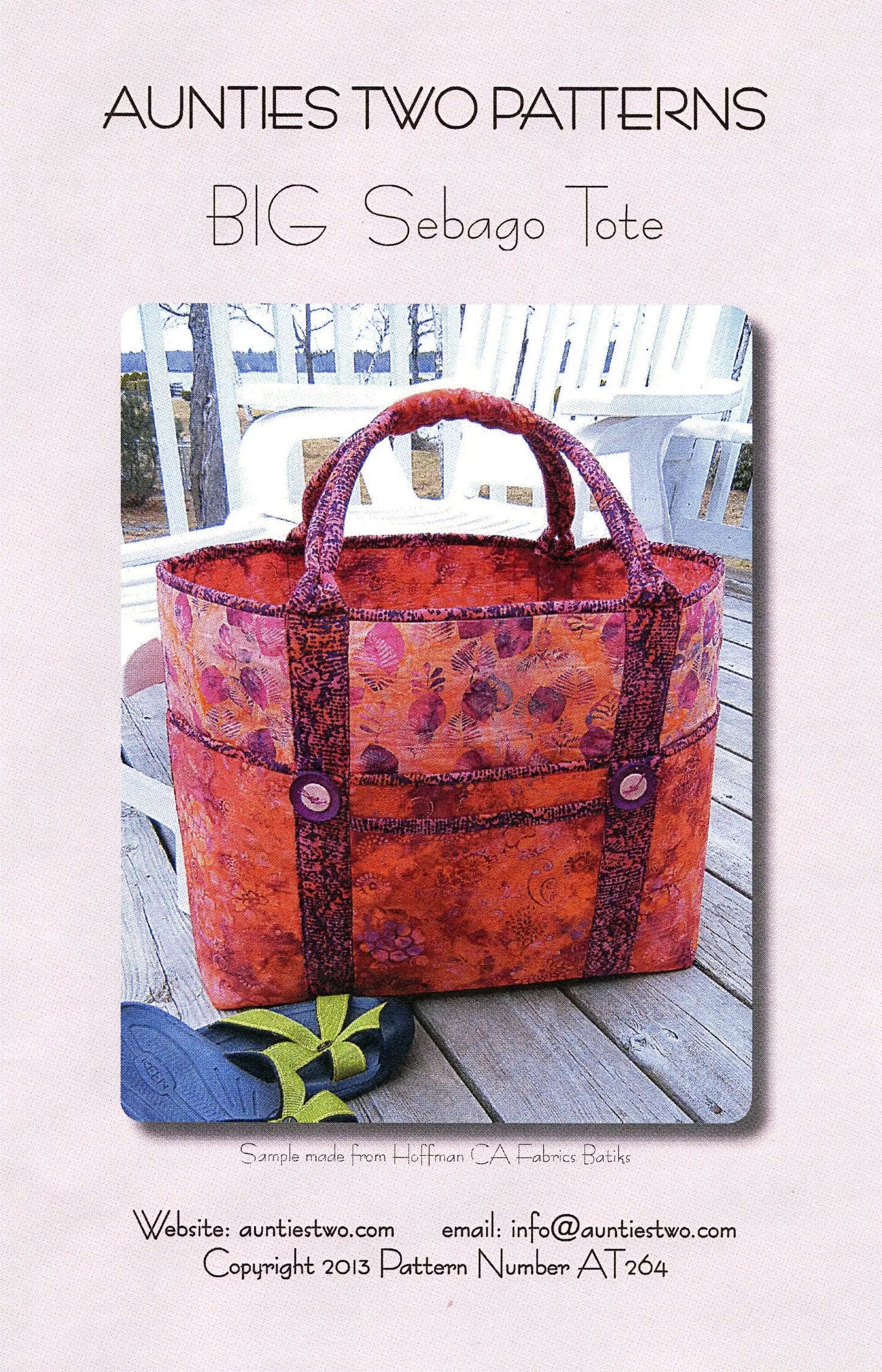 Big Sebago Tote - Linda's Electric Quilters