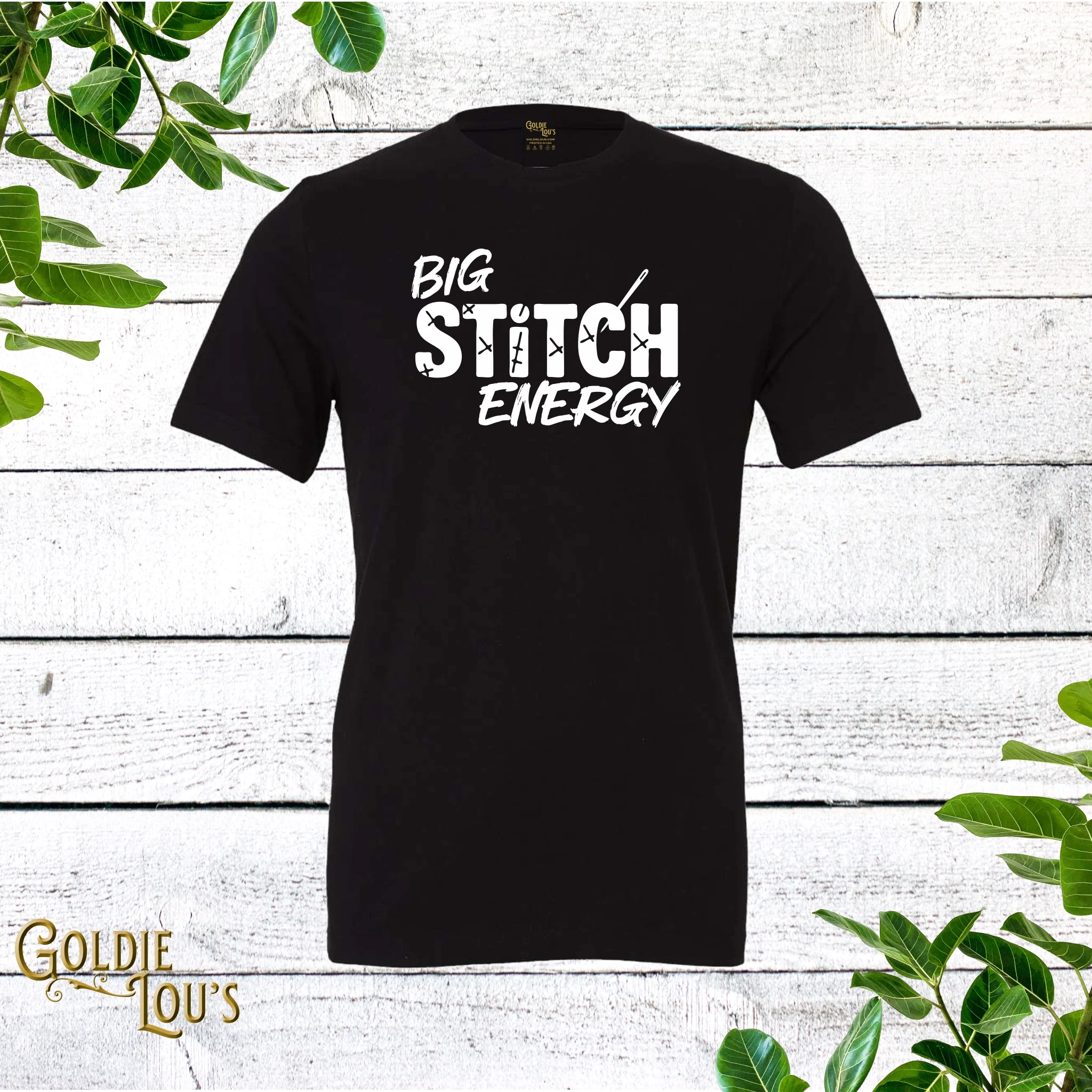 Big Stitch Energy Dark Quilting T-shirt