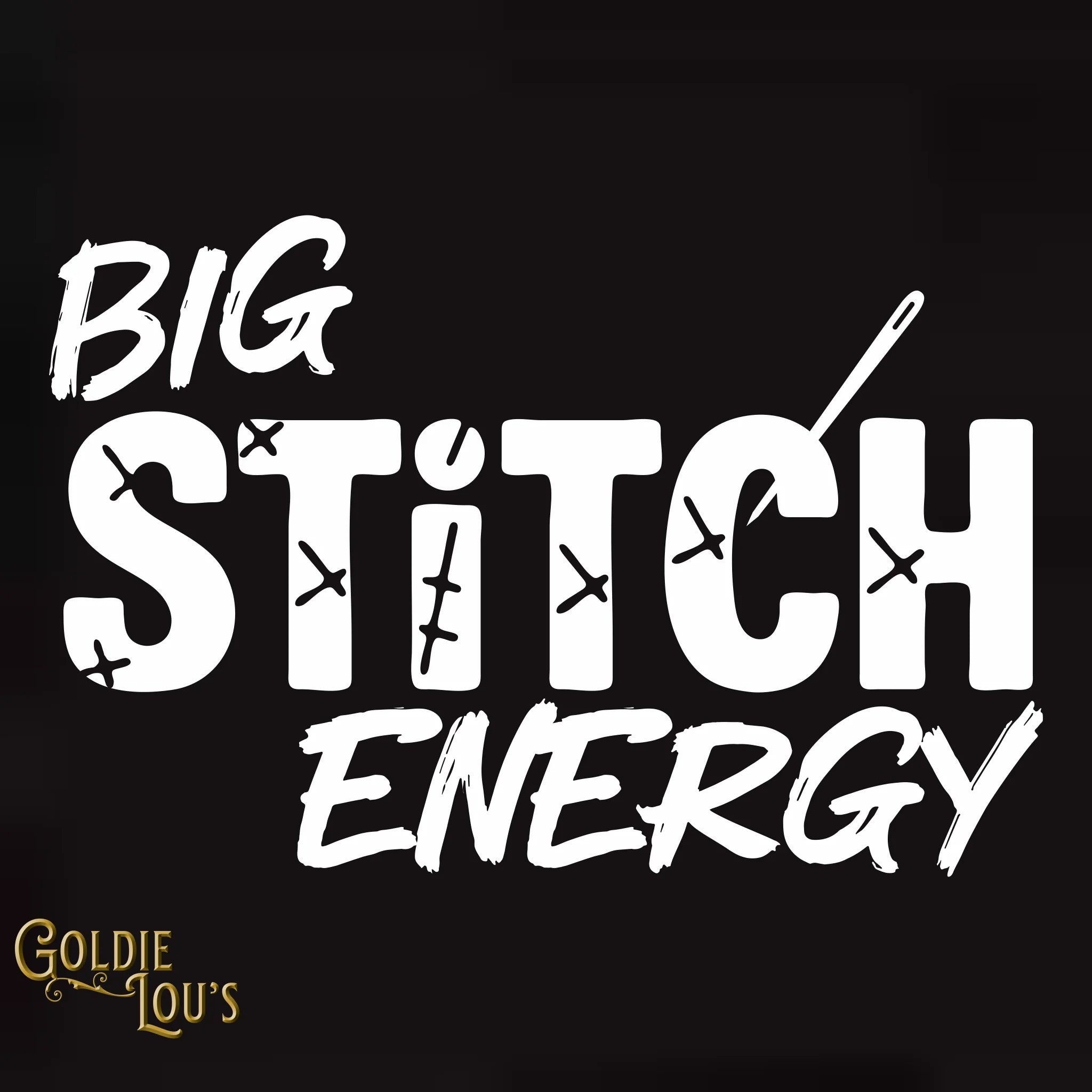 Big Stitch Energy Dark Quilting T-shirt