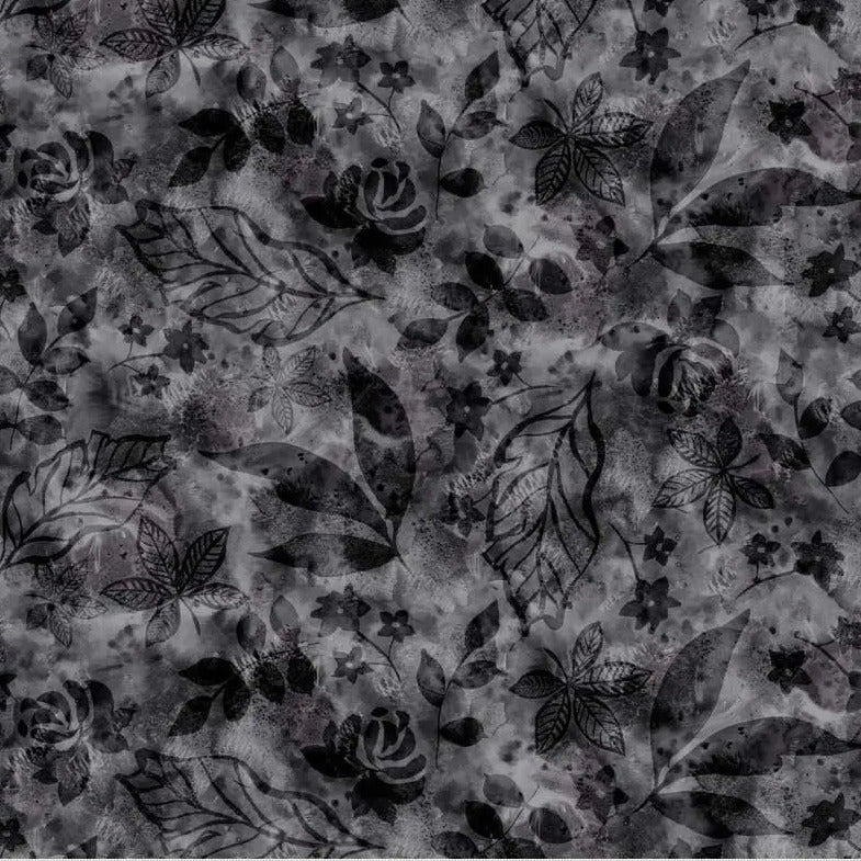 Black Botanics Cotton Wideback Fabric Per Yard P&B Textiles