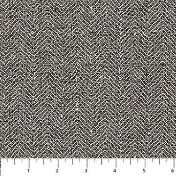 Black Chevron Haberdashery Flannel Fabric per Yard