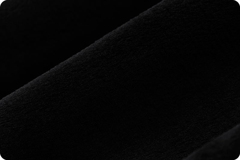 Black Cuddle 3 58/60" Solid Minky Fabric - ( 1 Yard Pack ) Shannon Fabrics