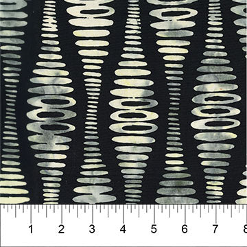 Black Ripple Stripe Abstract Bubble Pop 83702-94 Cotton 44/45 Fabric Per Yard