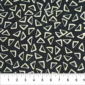 Black Scattered Triangle Celebration Cotton 44/45 Fabric Per Yard