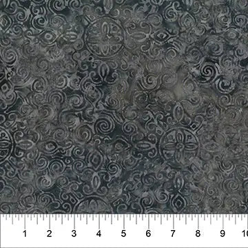 Black Stormy Weather Matera Cotton Batik Wideback Fabric per yard - Linda's Electric Quilters