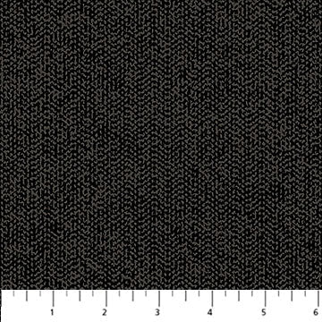 Black Texture Haberdashery Flannel Fabric per Yard