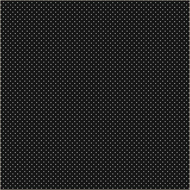 Black Verona Dots Cotton 44”/45” Fabric Per Yard