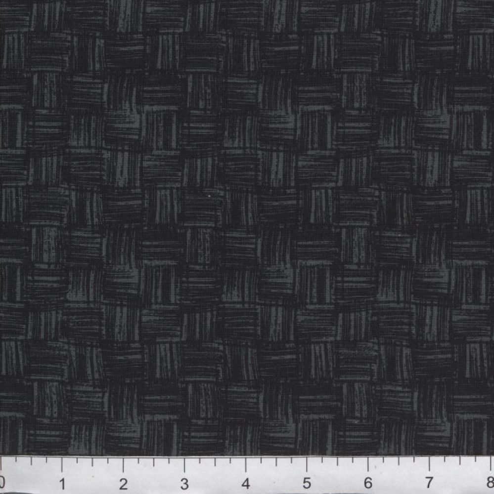 Black Wicker 45" Wide Cotton Fabric Per Yard