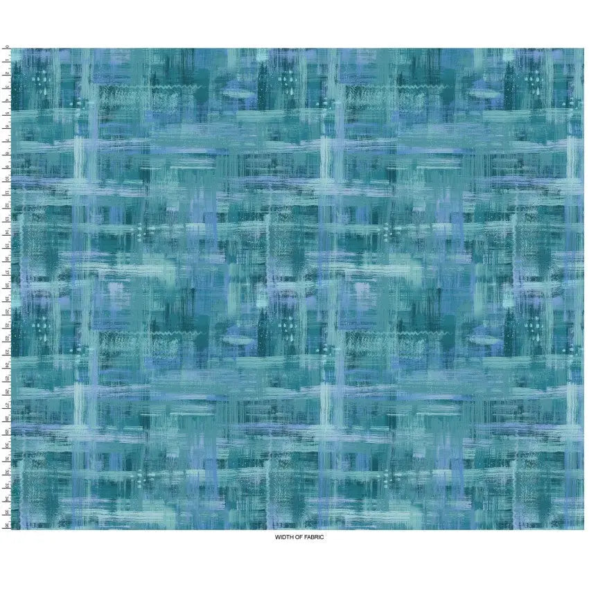 Blue Aqua Colorfield Cotton Wideback Fabric per yard - Linda's Electric Quilters