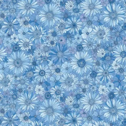 Blue Best Friends Sleepovers Cotton Wideback Fabric per yard - Linda's Electric Quilters