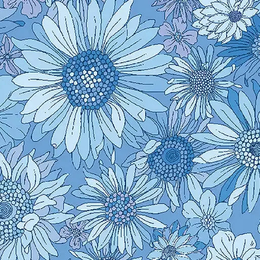 Blue Best Friends Sleepovers Cotton Wideback Fabric per yard Benartex Inc
