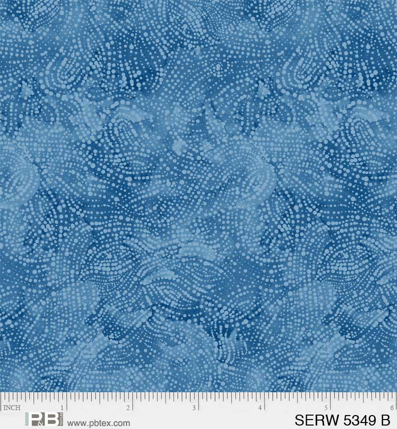 Blue Blizzard Serenity Cotton Wideback Fabric ( 1 3/8 yard pack )