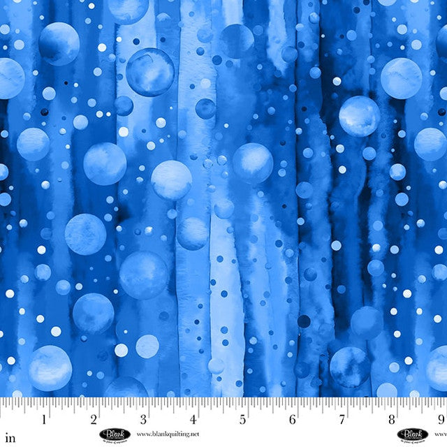 Blue Bubble Pops 108" Cotton Wideback Fabric Per Yard