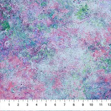 Blue Calypso Stonehenge Multi Mixers Cotton Wideback Fabric per yard