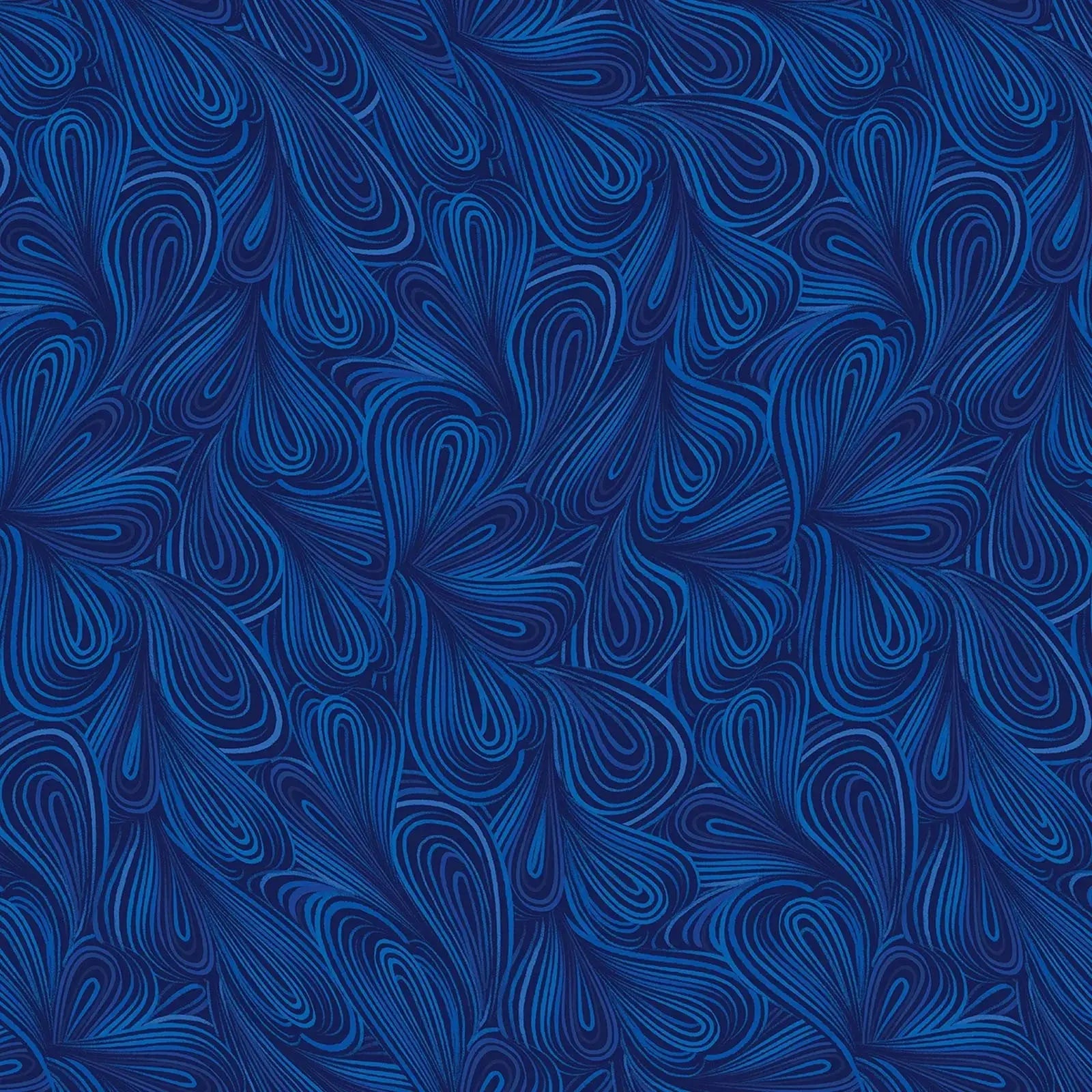 Blue Color Flow Cotton Wideback Fabric ( 1 1/4 yard pack )