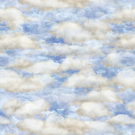 Blue Flying High Wideback Cotton Fabric