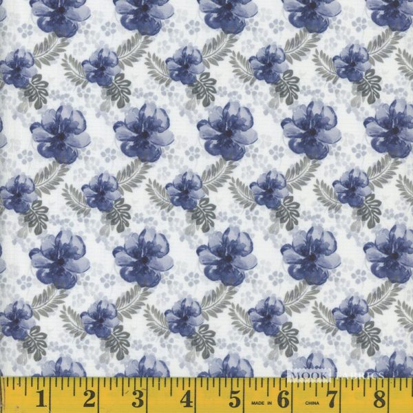 Blue Navy Denzal Cotton Wideback Fabric