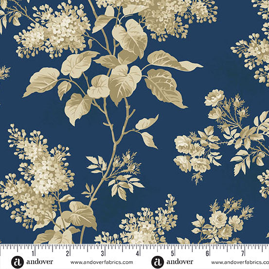 Blue Sky 108 inch Lilacs Full Moon Wideback Cotton Fabric Andover Fabrics