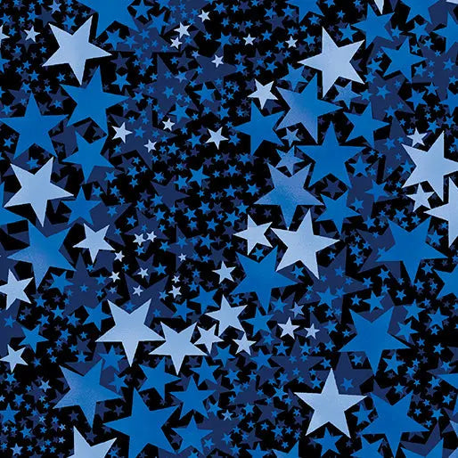 Blue Starlight Cotton Wideback Fabric Per Yard Benartex Inc