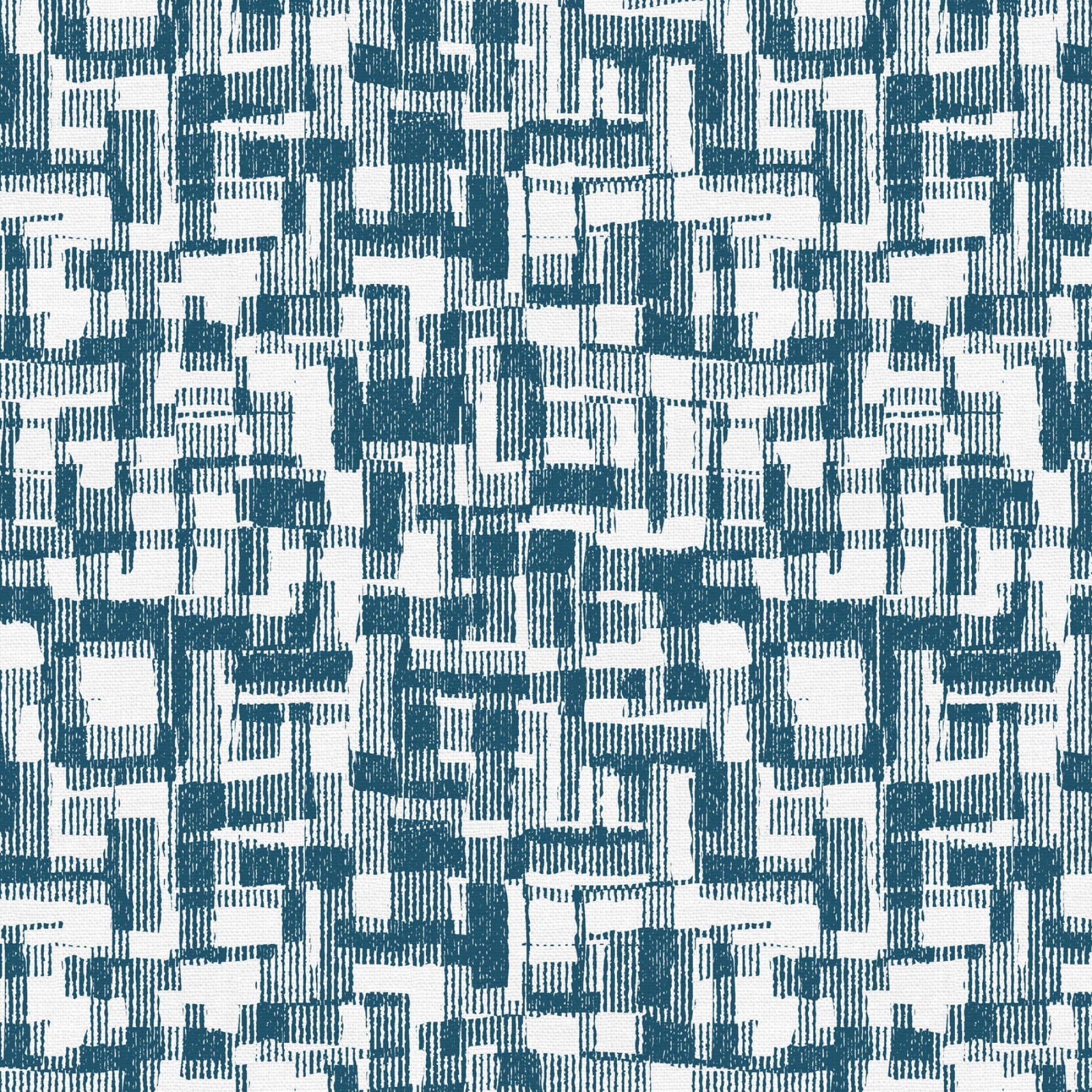 Blue Teal Barcodes Cotton Wideback Fabric