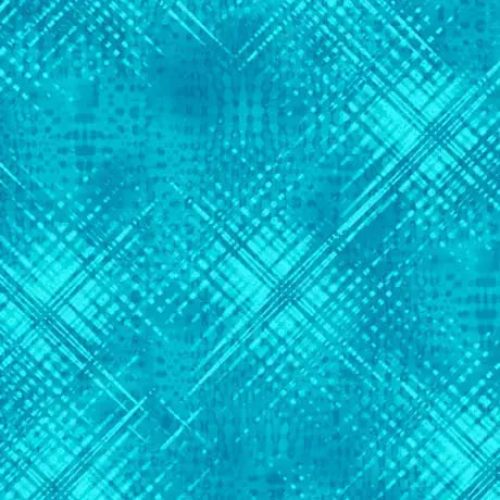 Blue Turquoise Vertex Wideback Cotton Fabric ( 3/4 yard pack ) - Linda's Electric Quilters