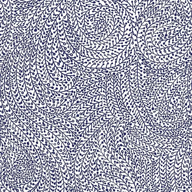 Blue Vine Maze Cotton Wideback Fabric Per Yard - Linda's Electric Quilters