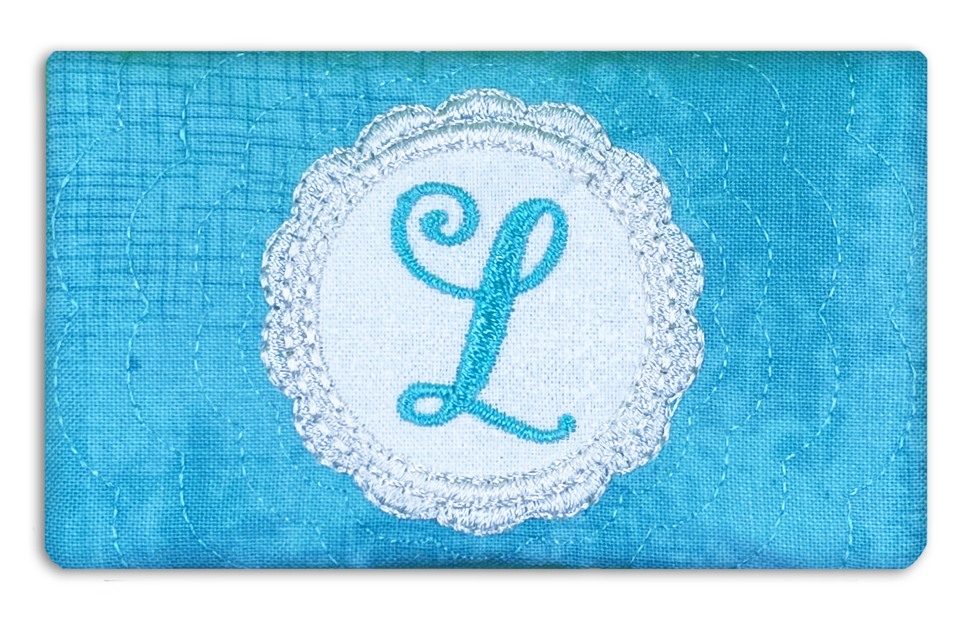 Monogrammed Card Case In the Hoop Machine Embroidery Design Set Pickle Pie Designs