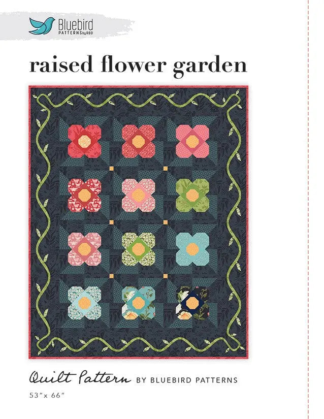 Bluebird Patterns Raised Flower Garden Quilt Pattern Checker Distributor