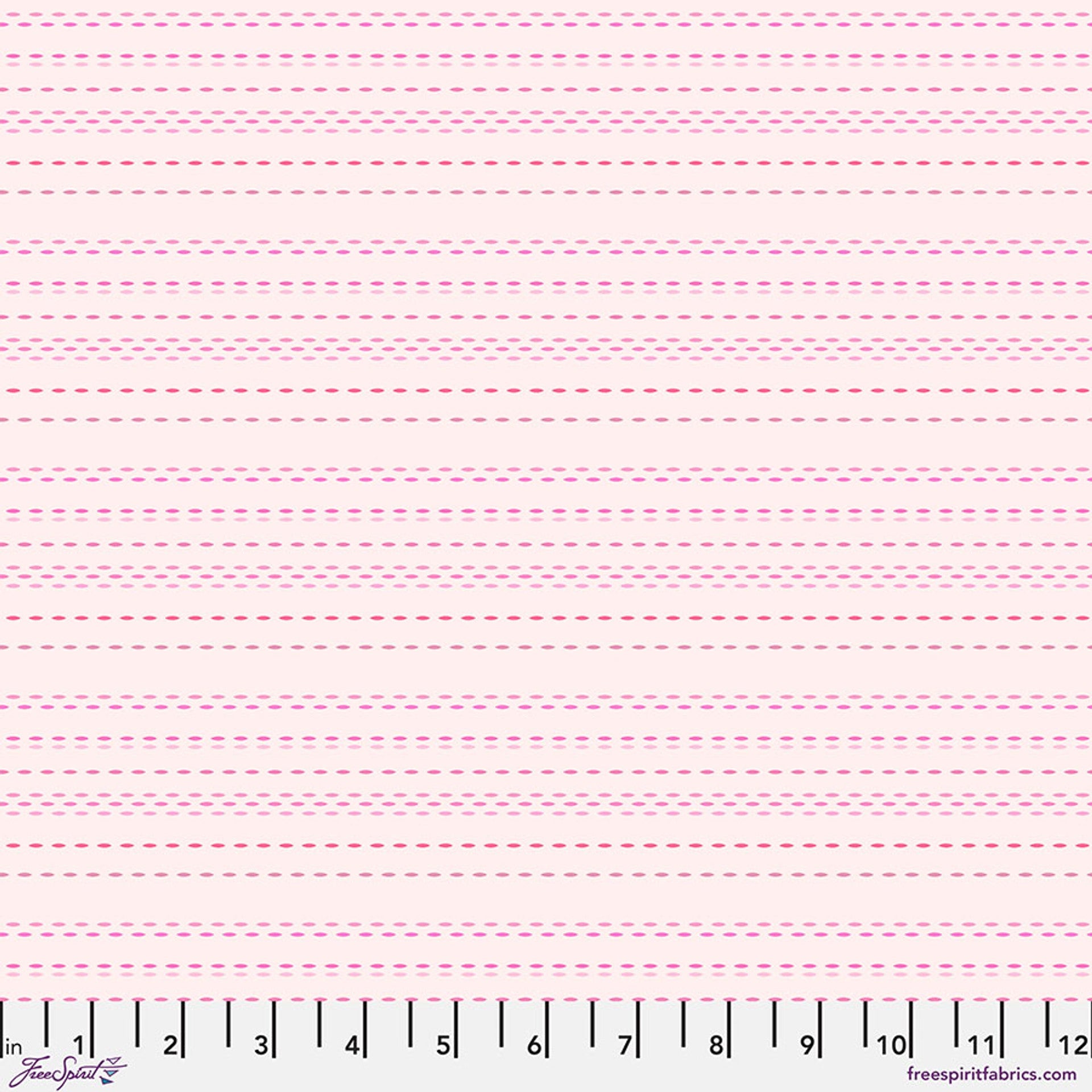 Blush Pic Stitch Cotton 44"/45" Fabric Per Yard