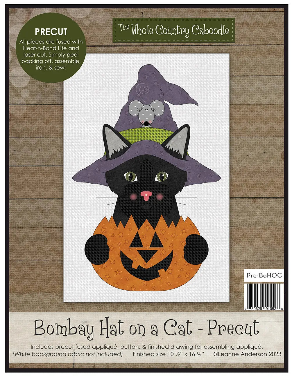 Bombay Hat on a Cat Precut Fused Applique Pack - Linda's Electric Quilters