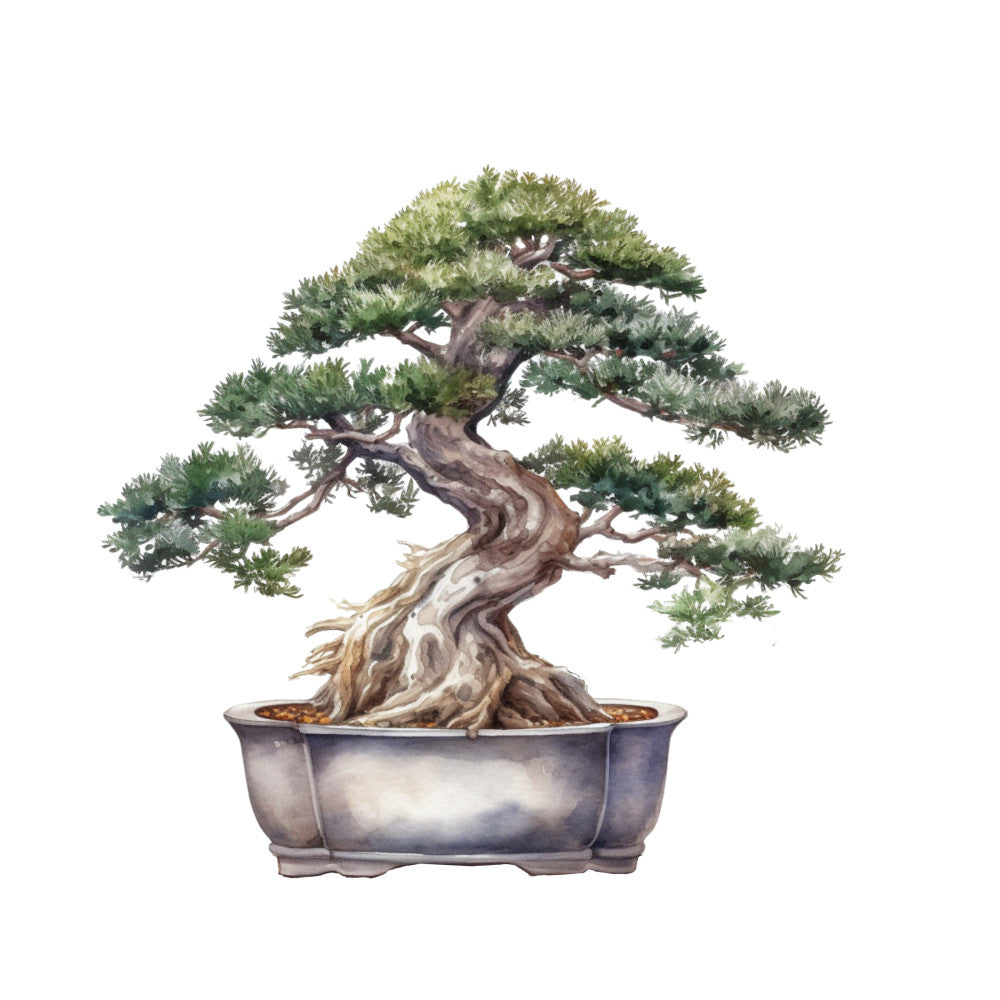 Bonsai Tree Fabric Panel 9 QuiltingFabricPanels