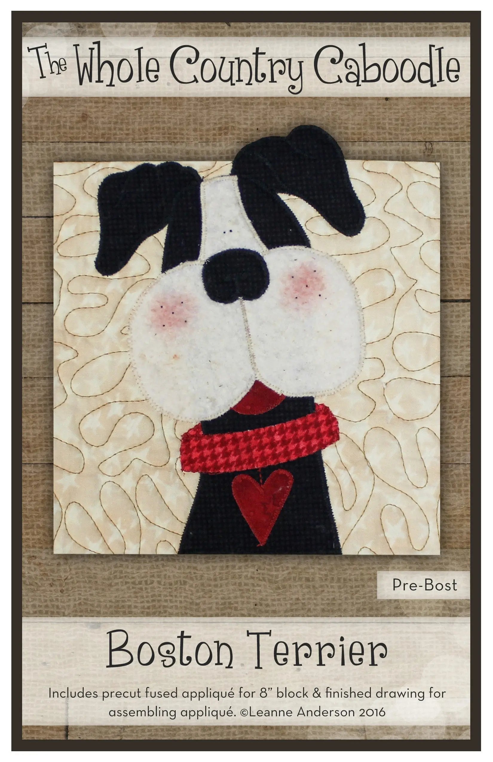 Boston Terrier Precut Applique Checker Distributor