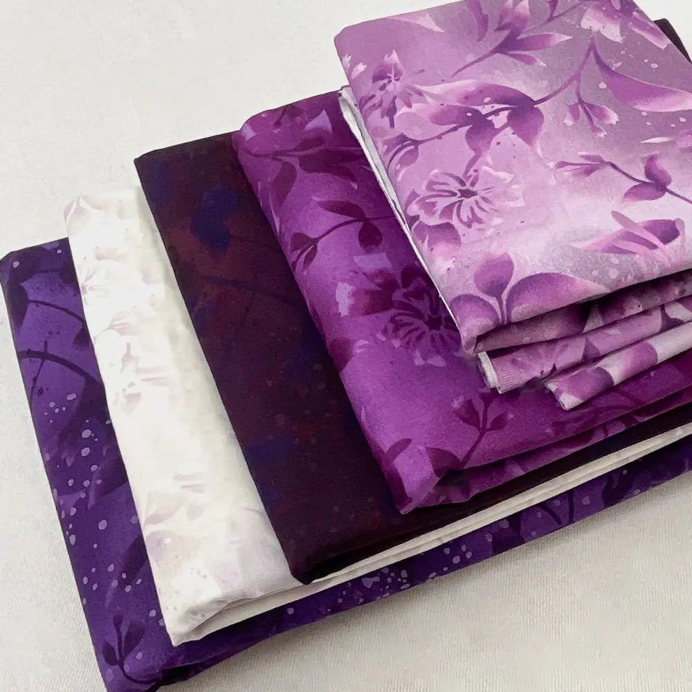 Boundless Coordinated Stash Builder Bundle - Twinkling Stars Purple - various fabrics 9 3/4 yards total does not include pattern Fabric Depot