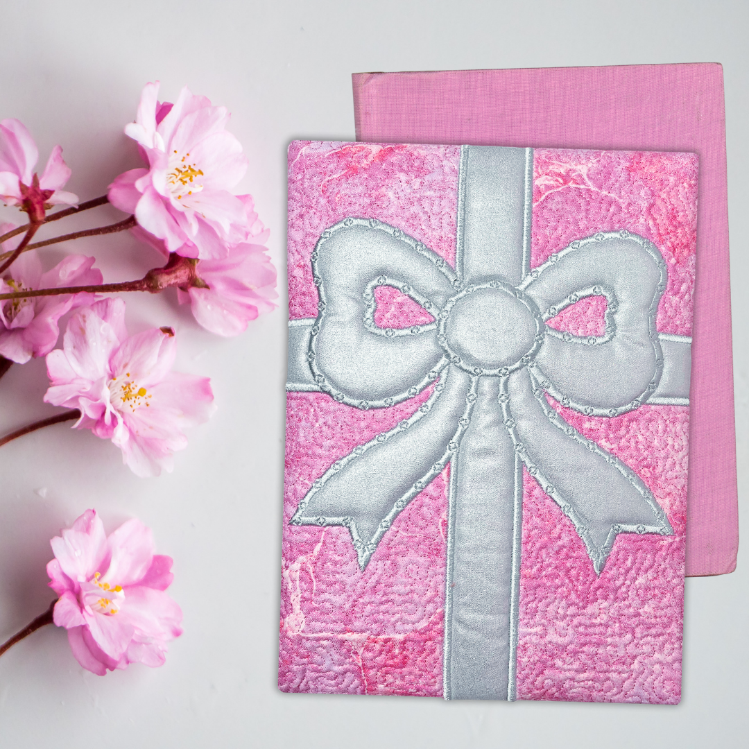 Bow Book, Bible, and Tablet Sleeves In the Hoop Machine Embroidery Design Pickle Pie Designs