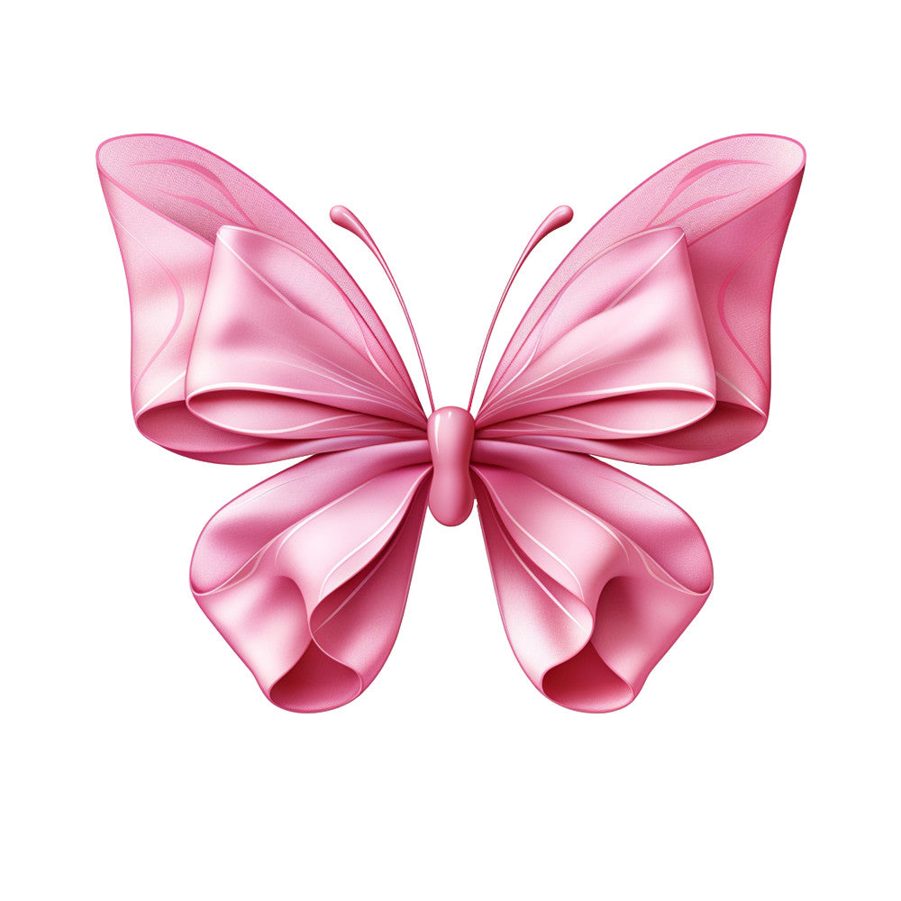 Breast Cancer Awareness Butterflies Fabric Panel 12 QuiltingFabricPanels
