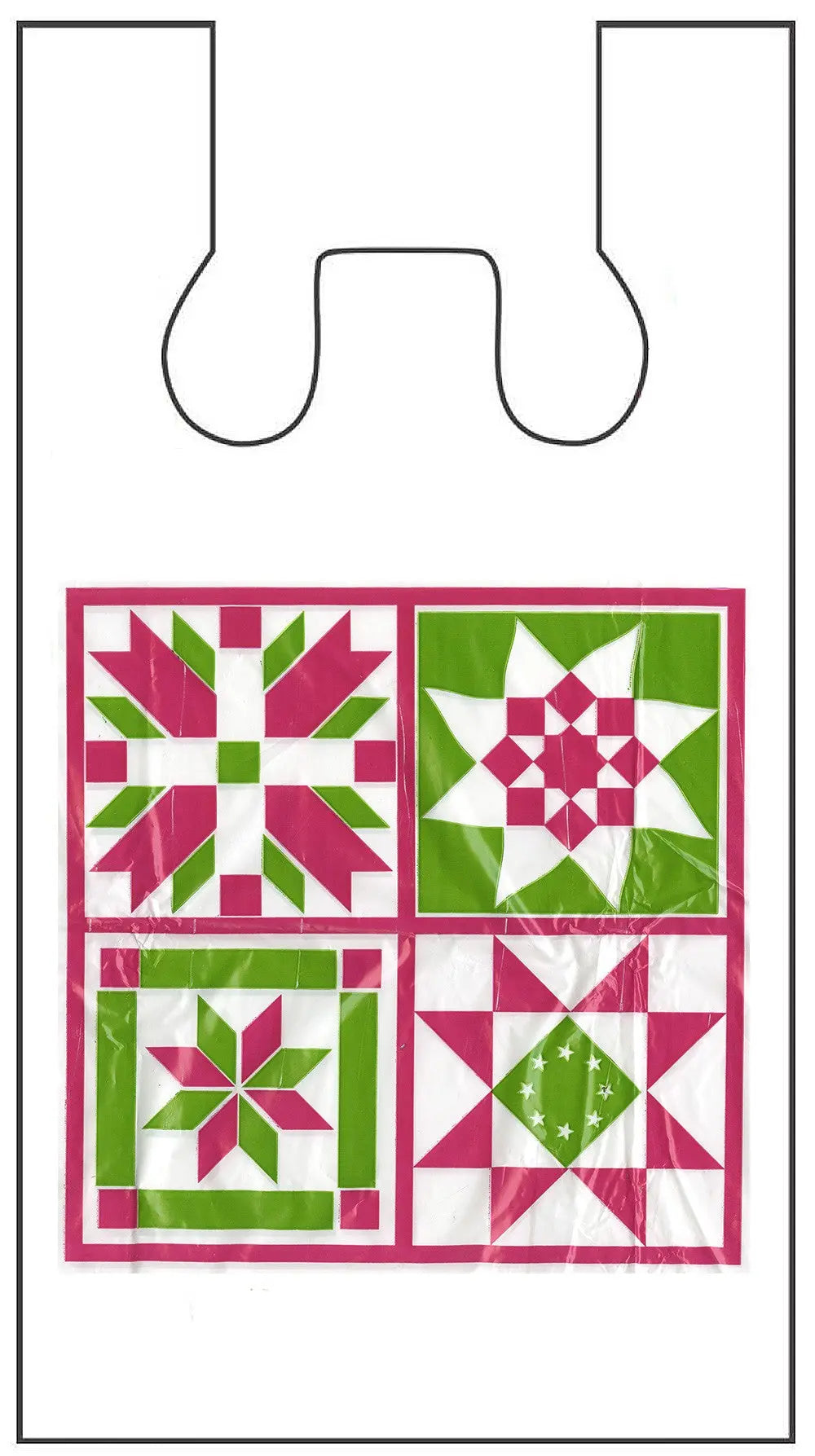 Bright Blocks T-shirt Plastic Bag 8in x 5in x 15in 1000ct - Linda's Electric Quilters