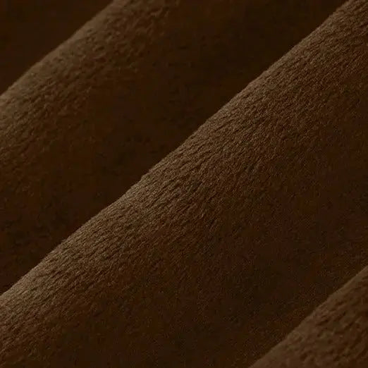 Brown Cuddle 3 Extra Wide Solid Minky Fabric Close Up