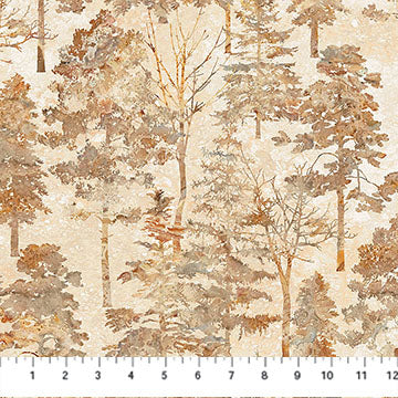 Brown Trees Rooted Stonehenge DP28767-12 Cotton 44"/45" Fabric Per Yard