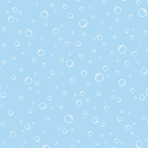 Bubbly Light Peri Blue Cotton 44"/45" Fabric Per Yard