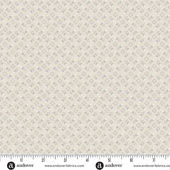 Bud Diamond Gray Nightfall 44 45 inch Cotton Fabric Andover Fabrics