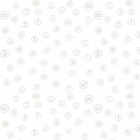 Riley Blake Journal Basics my type quilting cotton fabric in Gray