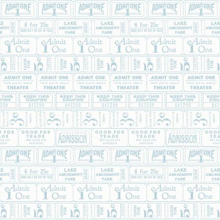 Riley Blake Journal Basics ticket row quilting cotton fabric in Blue