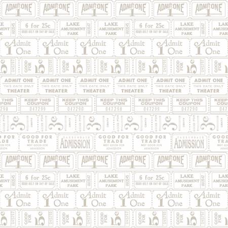 Riley Blake Journal Basics ticket row quilting cotton fabric in Gray