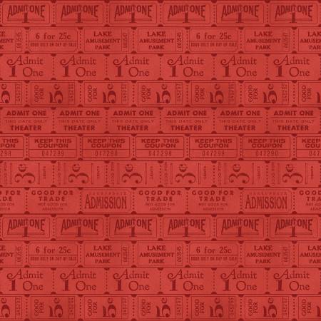 Riley Blake Journal Basics ticket row red