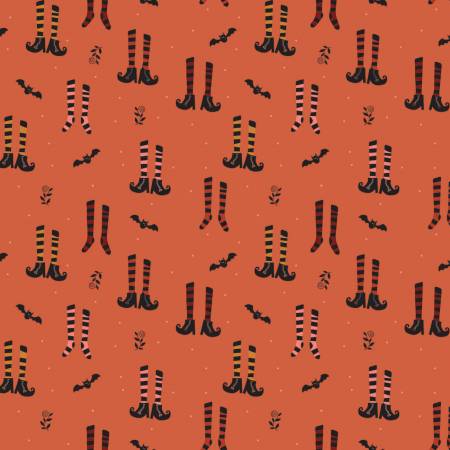 Riley Blake Little Witch witch's socks pumpkin