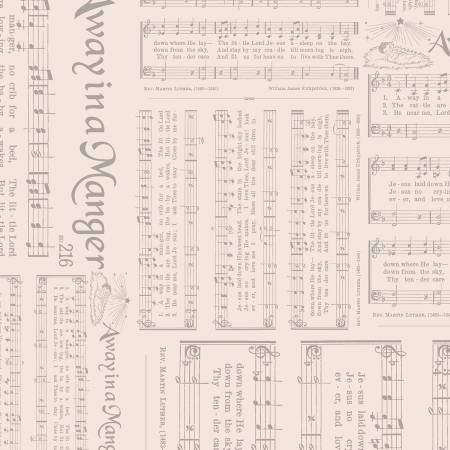 Riley Blake Lori Holt Home Town Holiday caroling Christmas quilting cotton fabric in Latte