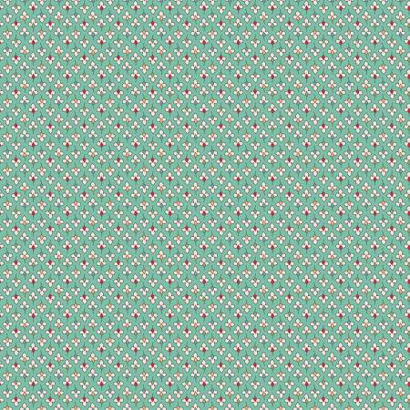 Riley Blake Lori Holt Home Town Holiday lights Christmas quilting cotton fabric in Sea Glass