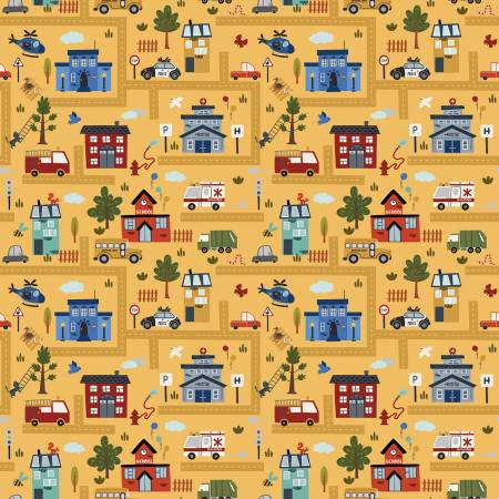 Riley Blake main print quilting cotton fabric in Sunshine